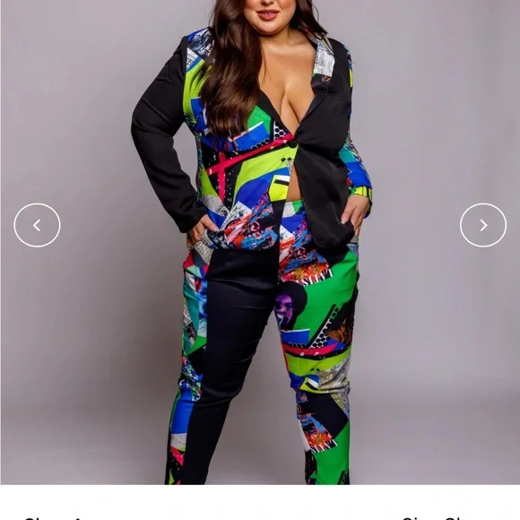 BOGO!!!!POP ART BLAZER WITH STRAIGHT-LEG PANTS~ - Picture 8 of 8